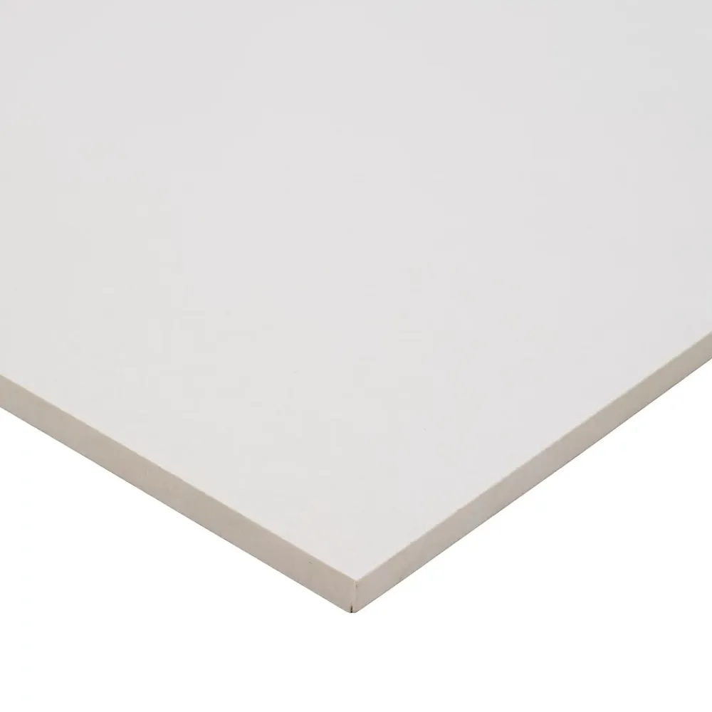 GoodHome Carrelage sol intérieur blanc effet béton L.60 x l.30 cm x ép.10 mm, Smooth- Carrelage Mural Effet Béton|Carrelage Mural Pour Douche