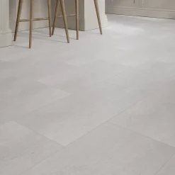 GoodHome Carrelage Mural Pour Cuisine|Carrelage Mural Pour Salle De Bains<Carrelage sol intérieur blanc effet pierre satin L.60 x l.30 cm x ép.8 mm, Natural