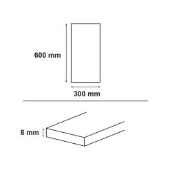 GoodHome Carrelage Mural Pour Cuisine|Carrelage Mural Pour Salle De Bains<Carrelage sol intérieur blanc effet pierre satin L.60 x l.30 cm x ép.8 mm, Natural