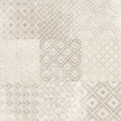 GoodHome Carrelage Mural Effet Carreaux De Ciment|Carrelage Sol Effet Carreaux De Ciment<Carrelage sol intérieur effet carreaux de ciment tons beiges et gris L.60 x l.60 cm x ép.9,5 mm, Kontainer