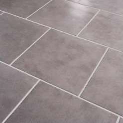 GoodHome Carrelage Mural Pour Wc|Carrelage Mural Pour Douche<Carrelage sol intérieur effet béton gris L.30,7 x l.30,7 cm x ép.7 mm, Cimenti