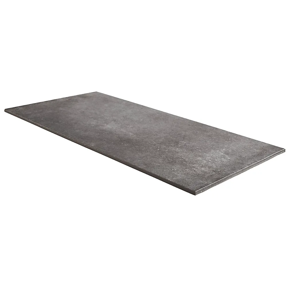 GoodHome Carrelage Mural Effet Béton|Carrelage Sol Effet Béton<Carrelage sol intérieur effet béton anthracite L.61,7 x l.30,7 cm x ép.7,4 mm, Konkrete