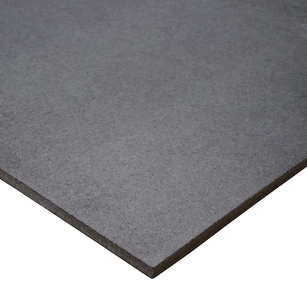 GoodHome Carrelage Mural Effet Béton|Carrelage Sol Effet Béton<Carrelage sol intérieur effet béton anthracite L.61,7 x l.30,7 cm x ép.7,4 mm, Konkrete