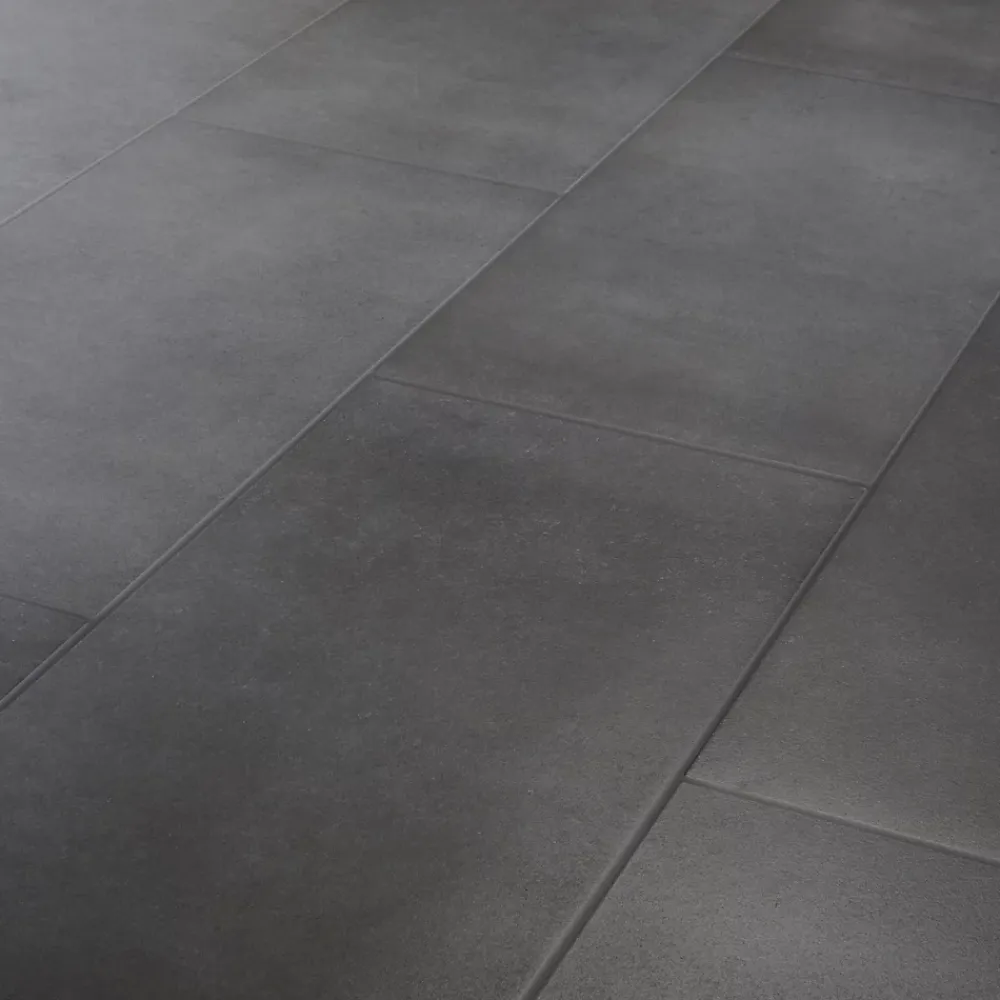GoodHome Carrelage Mural Effet Béton|Carrelage Sol Effet Béton<Carrelage sol intérieur effet béton anthracite L.61,7 x l.30,7 cm x ép.7,4 mm, Konkrete
