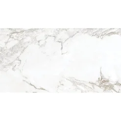 Carrelage Mural Effet Marbre|Carrelage Sol Effet Marbre<Carrelage sol intérieur effet marbre blanc L.120 x l.60 cm x ép.7 mm, Casa Andalus
