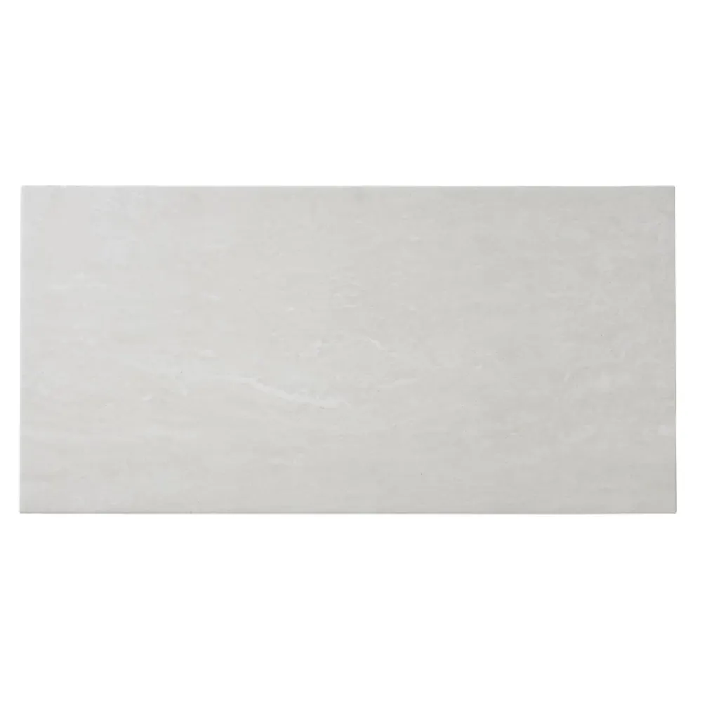 GoodHome Carrelage sol intérieur effet pierre ivoire L.60 x l.30 cm x ép.8 mm, Soft Travertin- Carrelage Mural Effet Pierre|Carrelage Mural Pour Douche