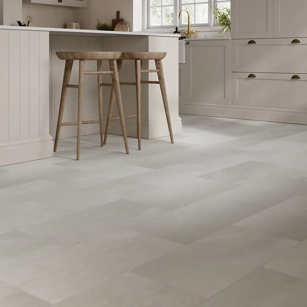 GoodHome Carrelage sol intérieur effet pierre ivoire L.60 x l.30 cm x ép.8 mm, Soft Travertin- Carrelage Mural Effet Pierre|Carrelage Mural Pour Douche
