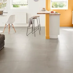 GoodHome Carrelage sol intérieur gris effet béton L.60 x l.60 cm x 9,5 mm, Kontainer- Carrelage Mural Effet Béton|Carrelage Sol Effet Béton