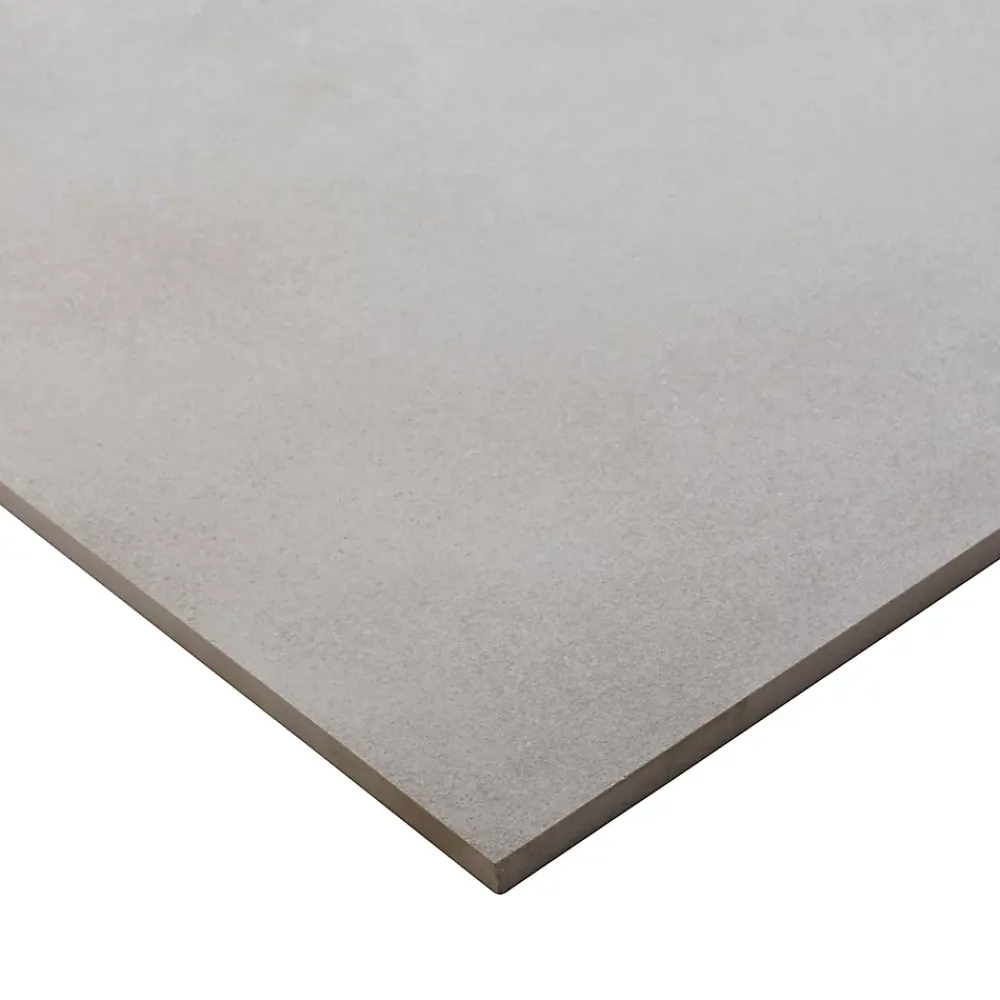 GoodHome Carrelage Mural Effet Béton|Carrelage Sol Effet Béton<Carrelage sol intérieur gris effet béton L.60 x l.60 cm x ép.10 mm, Smooth