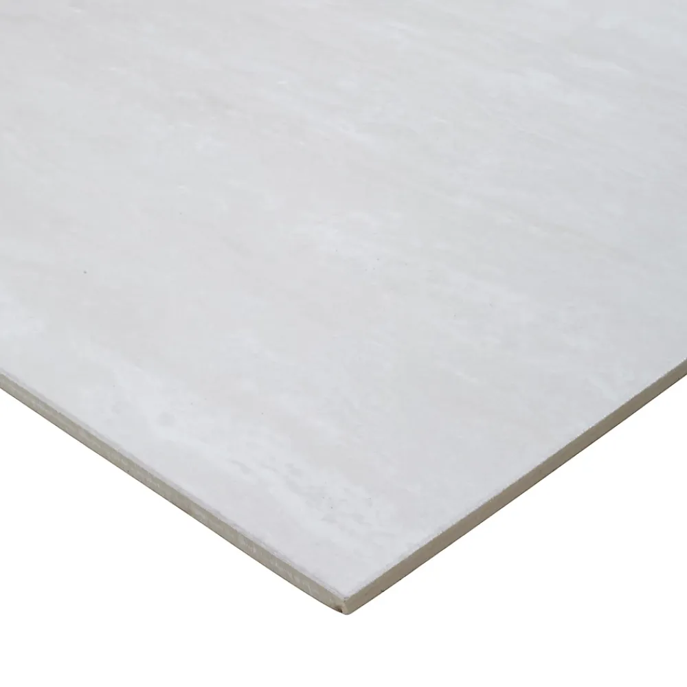 GoodHome Carrelage Mural Effet Pierre|Carrelage Sol Effet Pierre<Carrelage sol intérieur ivoire effet pierre L.60 x l.60 cm x ép.9,2 mm, Soft Travertin