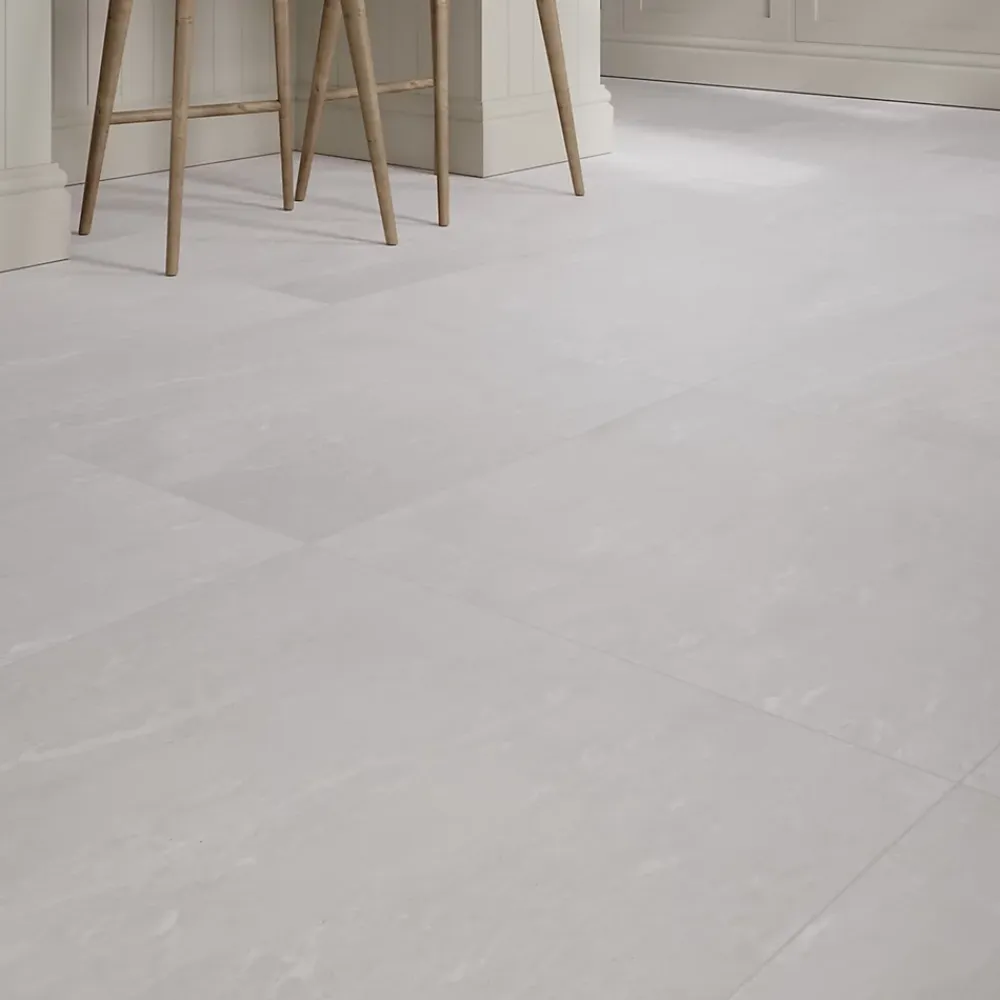 GoodHome Carrelage Mural Effet Pierre|Carrelage Sol Effet Pierre<Carrelage sol intérieur ivoire effet pierre L.60 x l.60 cm x ép.9,2 mm, Soft Travertin