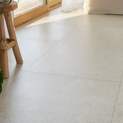 GoodHome Carrelage Mural Effet Pierre|Carrelage Sol Effet Pierre<Carrelage sol intérieur taupe beige effet pierre L.61,5 x l.61,5 cm x ép.9 mm, Soft Lime Stone
