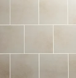 GoodHome Carrelage sol ivoire effet béton L.42,6 x l.42,6 cm x ép.7,4 mm, Konkrete- Carrelage Mural Pour Salle De Bains|Carrelage Mural Effet Béton