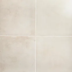 GoodHome Carrelage sol ivoire effet béton L.42,6 x l.42,6 cm x ép.7,4 mm, Konkrete- Carrelage Mural Pour Salle De Bains|Carrelage Mural Effet Béton