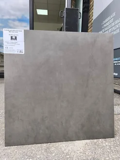 Keratile Carrelage sol/mur effet béton mat FUSION ANTHRACITE L.59,5x l.59,5cm- Carrelage Sol Effet Béton