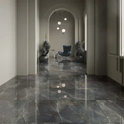 Bien Seramik Carrelage sol/mur effet marbre gris brillant Arch Gri l.60 x L.120 cm- Carrelage Sol Effet Marbre