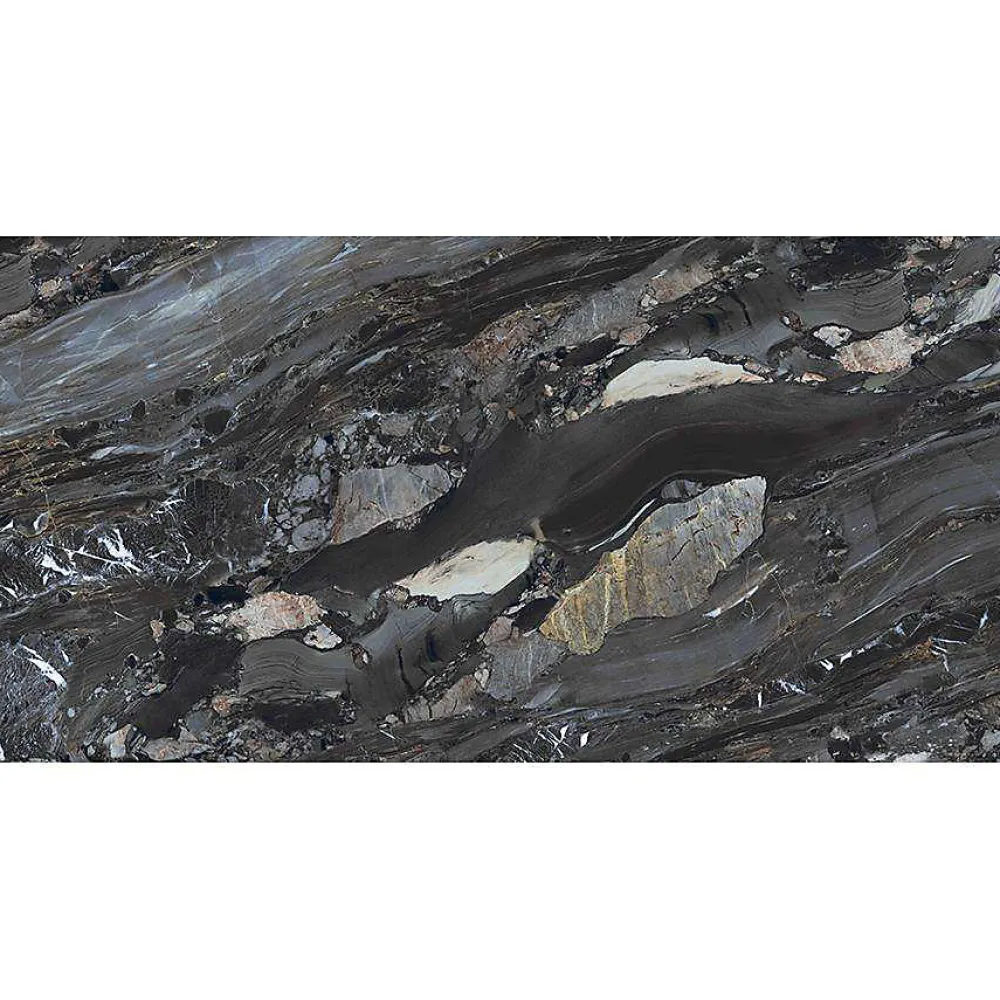 Bien Seramik Carrelage Sol Effet Marbre<Carrelage sol/mur effet marbre noir brillant Arion l.60 x L.120 cm