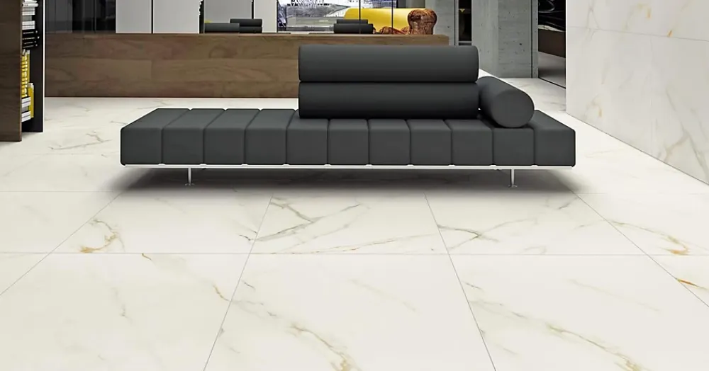 Deco Prom Carrelage sol/mur intérieur effet MARBRE l.60 x L.120 cm ROYAL CALACATTA- Faïence Effet Marbre|Faïence Pour Pièce À Vivre