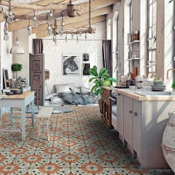 Concept Mosaïque Carrelage Sol Effet Carreaux De Ciment<Carrelage SYLVIANA 20x20 cm effet carreaux ciment vieilli