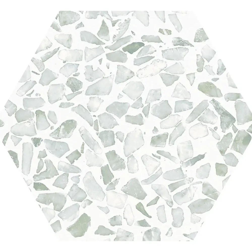 Allocarrelage Carrelage Sol Effet Terrazzo|Carrelage Sol Pour Cuisine<Carrelage Terrazzo Hexagonal 23x26 Riazza Vert