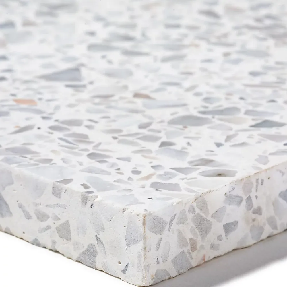 Ro'Ma Nature Carrelage Terrazzo véritable Vignole 60x60x2 cm (lot de 1,08 m² soit 3 dalles) -- Carrelage Sol Effet Terrazzo