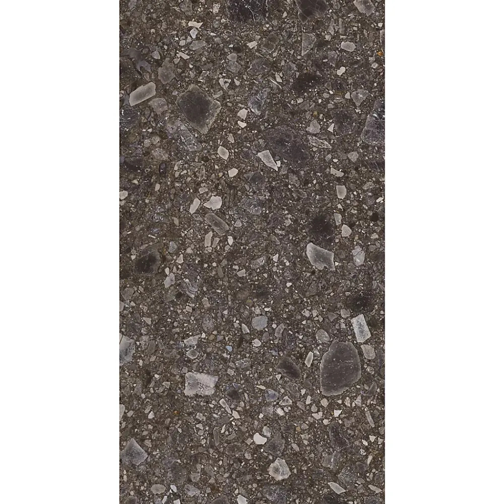 Allocarrelage Carrelage Terrazzo 60x120 Ceppo Nuovo Black Poli Rectifie -- Carrelage Sol Effet Terrazzo|Carrelage Sol Pour Cuisine