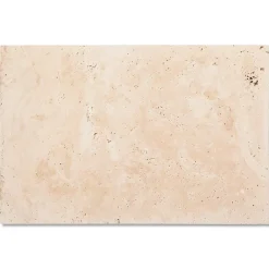 Ro'Ma Nature Travertin<Carrelage Travertin Beige Nuancé 61x40,6x1,2 cm - Intérieur et Extérieur (lot de 1,24 m² 5 dalles) -