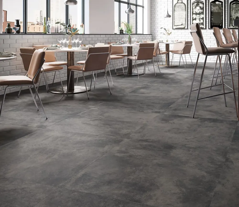 Cristacer Carrelage Umbria Gris - Mat 90 x 90cm ( vendu par boite de 1,62 m² )- Carrelage Sol Effet Béton