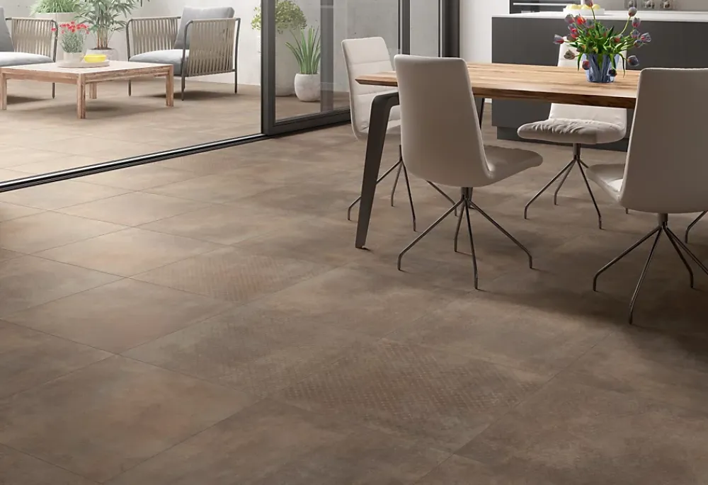 Cristacer Carrelage Umbria Taupe - Mat 59.2 x 59.2cm ( vendu par boite de 1,05 m² )- Carrelage Sol Effet Béton