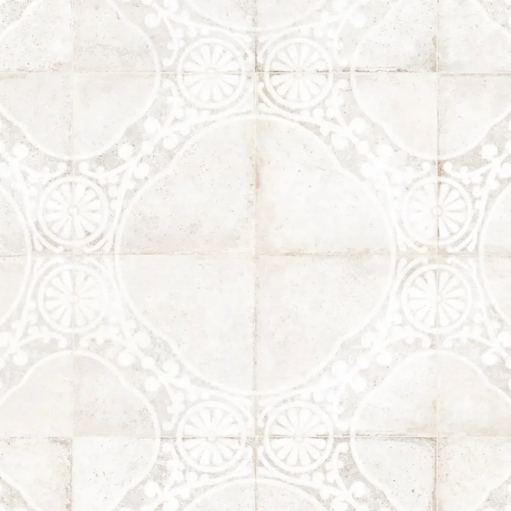Ro'Ma Carrelage Carrelage Vintage Blanc Uruk 45x45x0,95 cm Carvella - Sol et mur intérieur -- Carrelage Sol Uni
