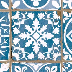 Ro'Ma Carrelage Carrelage Vintage Bleu Patchwork 33x33x0,95 cm Vintara - Sol et mur intérieur -- Carrelage Sol Pour Wc