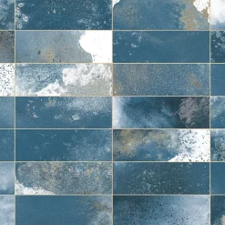 Ro'Ma Carrelage Carrelage Mural Pour Pièce À Vivre|Carrelage Mural Uni<Carrelage Vintage effet Zellige Bleu 40x20x1,03 cm Atelora - Mur intérieur -
