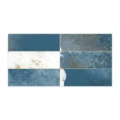 Ro'Ma Carrelage Carrelage Mural Pour Pièce À Vivre|Carrelage Mural Uni<Carrelage Vintage effet Zellige Bleu 40x20x1,03 cm Atelora - Mur intérieur -