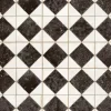 Ro'Ma Carrelage Carrelage Vintage Noir Damier 33x33x0,95 cm Solmira - Sol et mur intérieur -- Carrelage Sol Pour Wc
