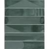 Aelle Carrelage Carrelage 6x30 cm rectangulaire brillant vert sapin 30069 - WADI DECOR GREEN- Carrelage Sol Uni