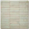 Ro'Ma Nature Carrelage Zellige Marocain Vert Tilleul 2,5x10 cm (vendu par plaque de 30x30 cm soit 0,09 m²) -- Faïence Pour Salle De Bains