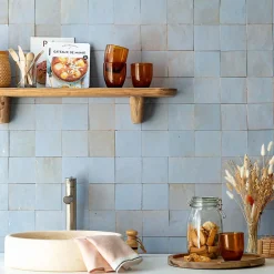 Ro'Ma Nature Faïence Pour Douche<Carrelage Zellige Marocain Bleu Gustavien 10x10 cm (vendu par 1 m²) -