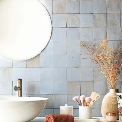 Ro'Ma Nature Faïence Pour Douche<Carrelage Zellige Marocain Bleu Gustavien 10x10 cm (vendu par 1 m²) -