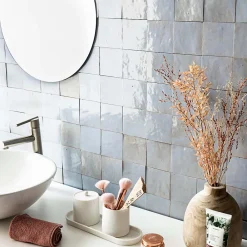 Ro'Ma Nature Faïence Pour Douche<Carrelage Zellige Marocain Bleu Gustavien 10x10 cm (vendu par 1 m²) -