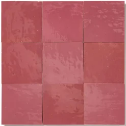 Ro'Ma Nature Carrelage Zellige Marocain Rose Ancien 10x10 cm (vendu par 1 m²) -- Faïence Pour Cuisine|Faïence Pour Salle De Bains