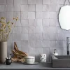 Ro'Ma Nature Faïence Pour Cuisine|Faïence Pour Pièce À Vivre<Carrelage Zellige Marocain Gris Clair 10x10 cm (vendu par 1 m²) -
