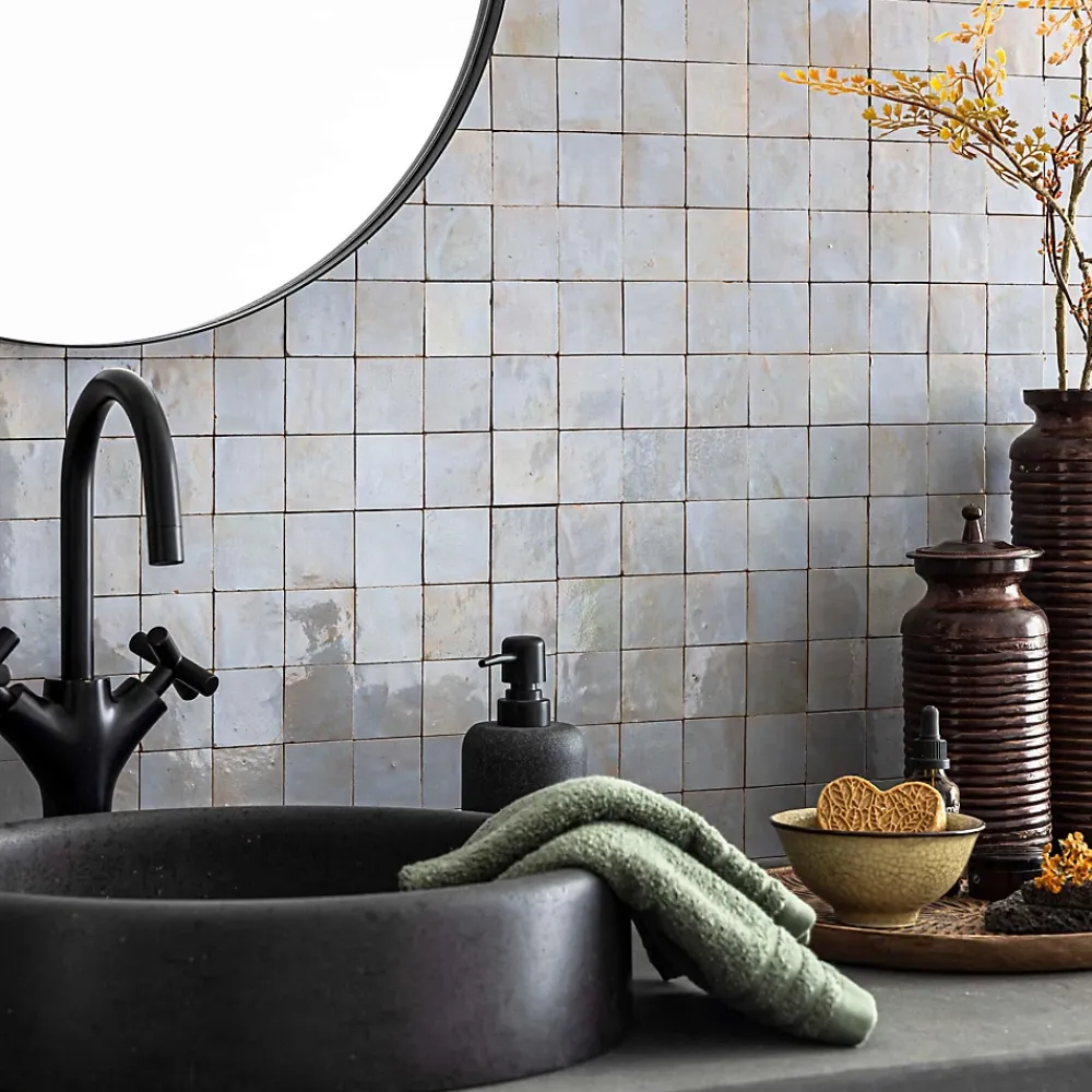 Ro'Ma Nature Faïence Pour Douche<Carrelage Zellige Marocain Bleu Gustavien 5x5 cm (vendu par plaque de 30x30 cm soit 0,09 m²) -