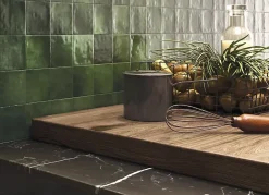 Allocarrelage Carrelage Mural Pour Douche|Carrelage Mural Pour Cuisine<Carrelage Zellige Mural 10x10 Vert Olive Brillant -