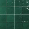 Tinker Carrelage Zellige Pompei vert Brillant 15x15 cm- Carrelage Mural Uni|Carrelage Mural Pour Cuisine