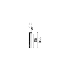Decoflair Moulure<CBC2 Surplinthes Polystyrène HD 110 x 22 x 2000 - 1 pièce