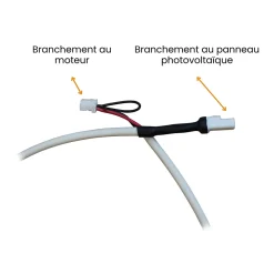 Bubendorff Câble opérateur 60 cm, pour panneau photovoltaïque et moteur volet battant- Volet Battant