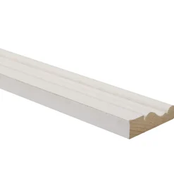 Chambranle Louis XVI en MDF doucine prépeint blanc 10x38mm L.2,44m- Moulure