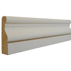 Chambranle Louis XVI en MDF doucine prépeint blanc 10x38mm L.2,44m- Moulure