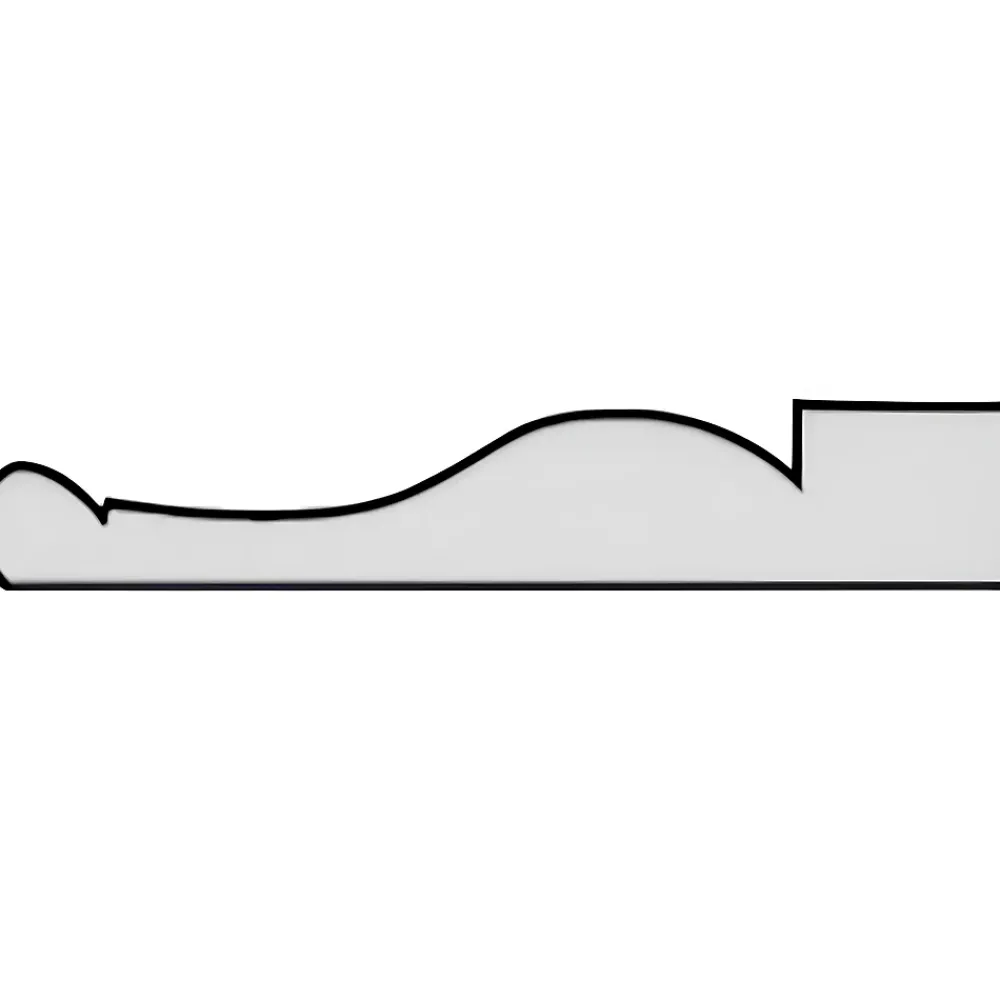 Chambranle Louis XVI en MDF doucine prépeint blanc 10x38mm L.2,44m- Moulure
