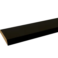 Champlat 2 arrondis en MDF noir 4X28mm L.2,40 m- Moulure